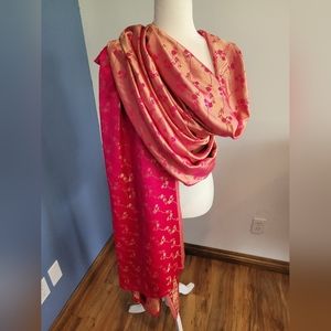 Rose gold and pink large scarf